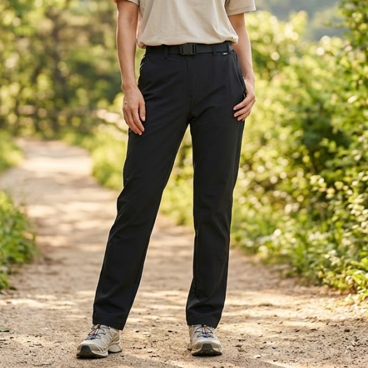 네파 여름 여성 아웃도어룩 아이스 냉감 스판 항균 등산바지 - 상품 이미지