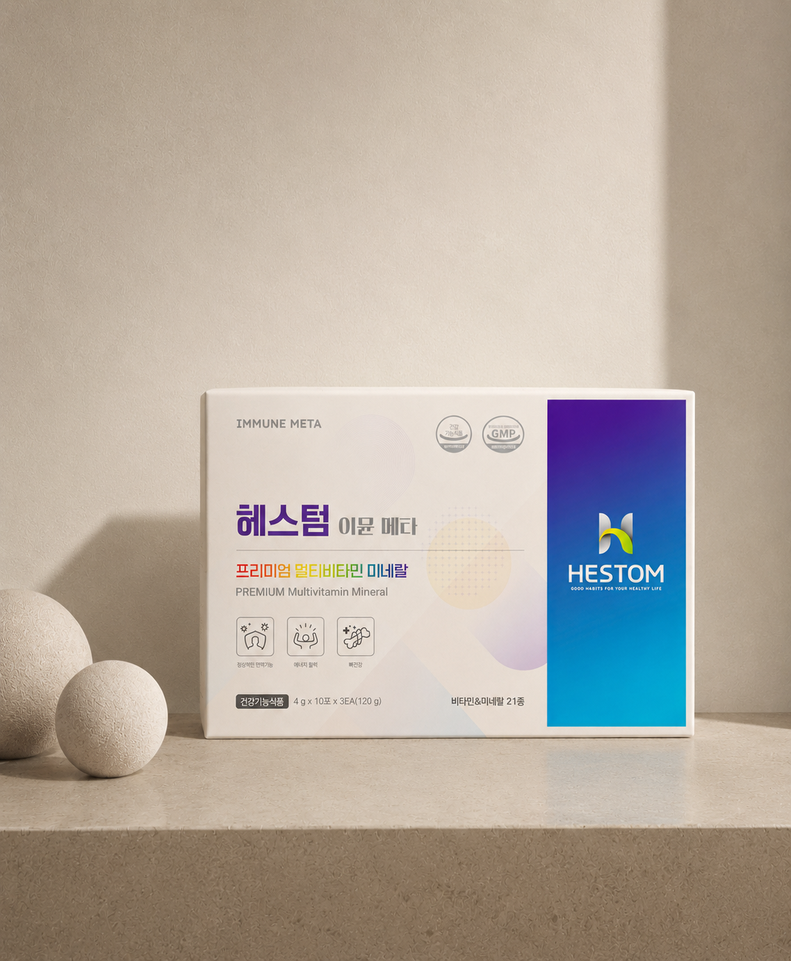 헤스텀 이뮨 메타 멀티비타민 이뮨샷 올인원 영양제 고급선물 30포, 1개 이미지 6