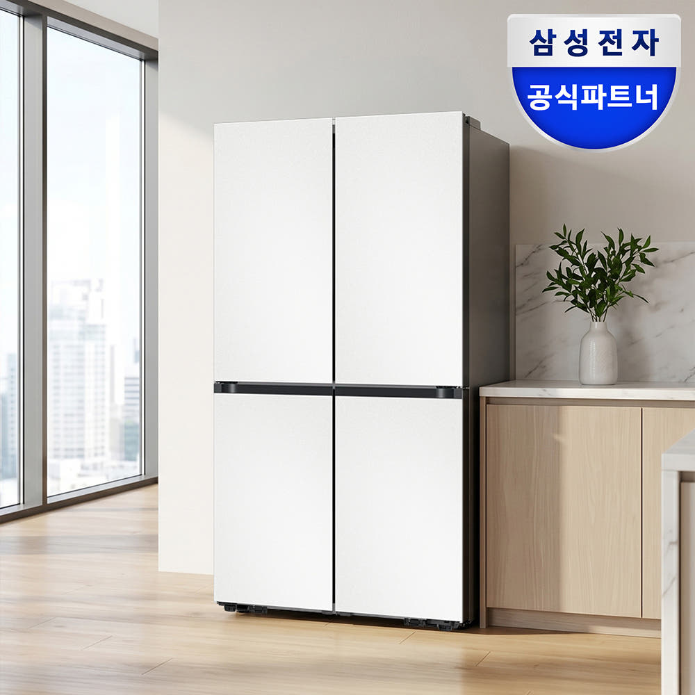 삼성전자 비스포크 AI 냉장고 4도어 905L RM70F90R1ZD 에센셜화이트 가격 비교 삼성공식파트너 평강프라자 삼성전자 비스포크 AI 냉장고 4도어 905L RM70F90R1ZD 에센셜화이트