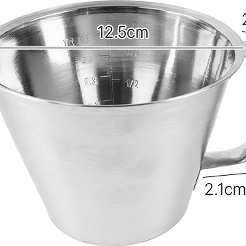 스텐정확한눈금계량비커 튼튼한푸어링라인측정컵 레시피측정계량컵 0.25L - 상세 이미지 5