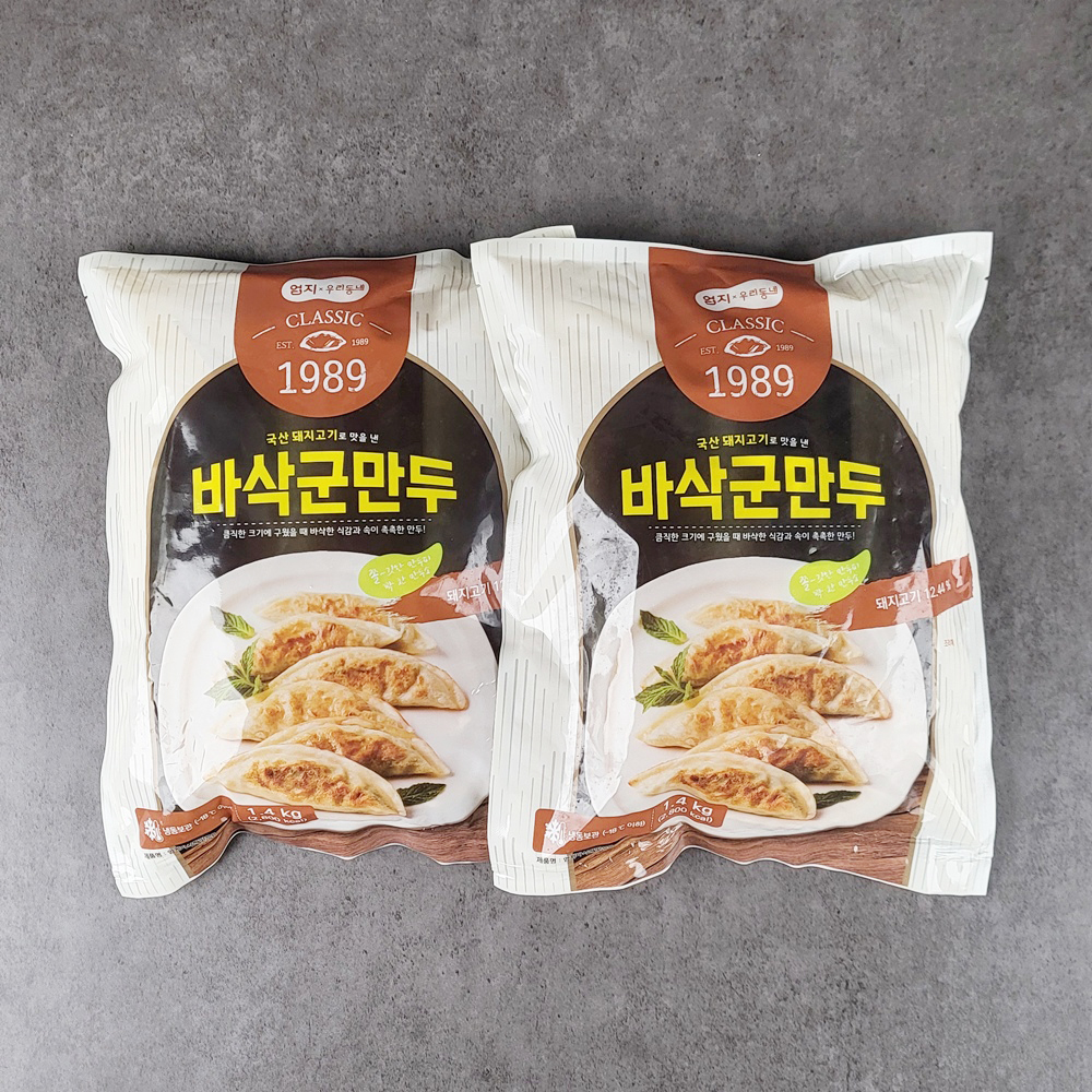 엄지 맛있는 바삭군만두 1.4kg 냉동 튀김 납작만두 업소용 - 상세 이미지 3