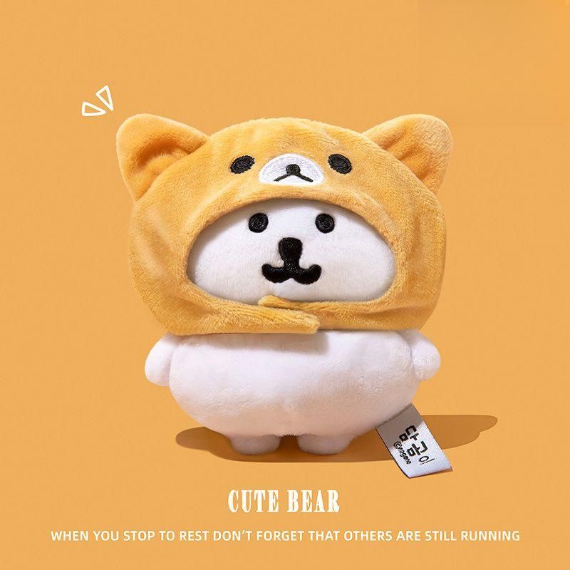 아이폰17 농담곰 에어팟케이스 인형 플러피 봉제 미니 키링 - 상품 이미지