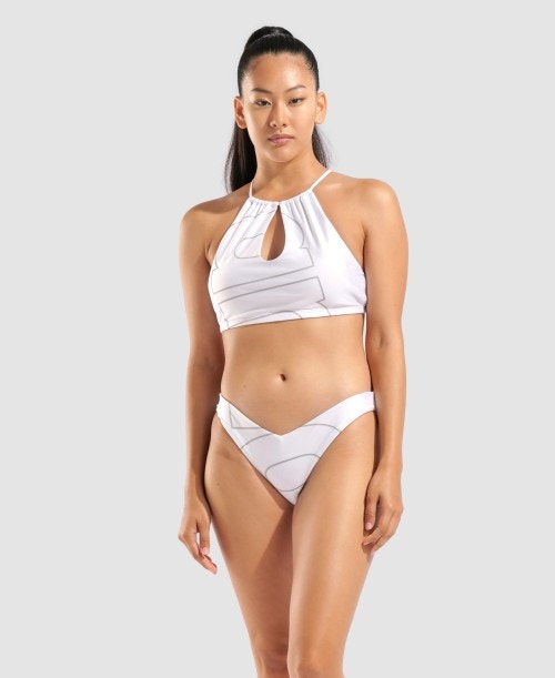 아레나 로로타입 홀터넥 비키니 White, S - 상세 이미지 3