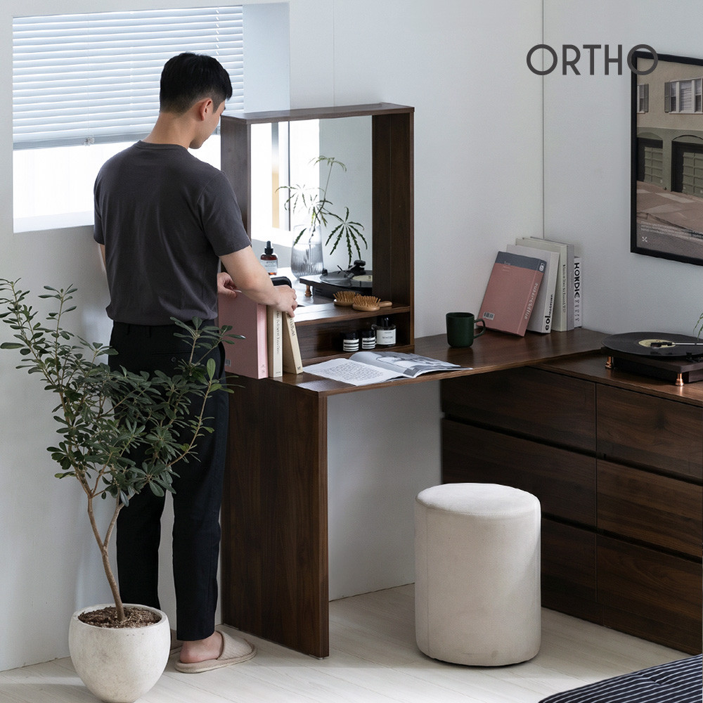 올쏘 크리미 수납 서랍 데스크 화장대 600/1200 (거울포함) 이미지 6