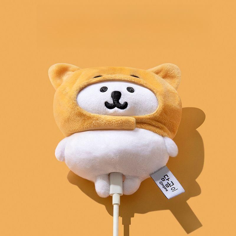아이폰17 농담곰 에어팟케이스 인형 플러피 봉제 미니 키링 - 상세 이미지 3
