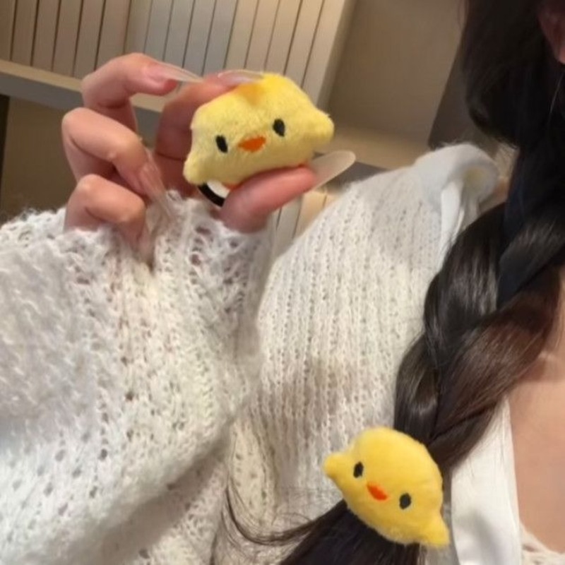 동물 머리끈 돼지 병아리 오리 푸들 강아지 머리끈 스크런치 헤어악세사리 헤어밴드 헤어끈 - 상세 이미지 2