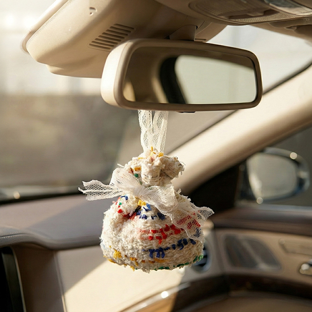 아임반 트위드 복주머니 샤쉐 차량용 방향제 고급 명품 차량 디퓨저 - 상품 이미지