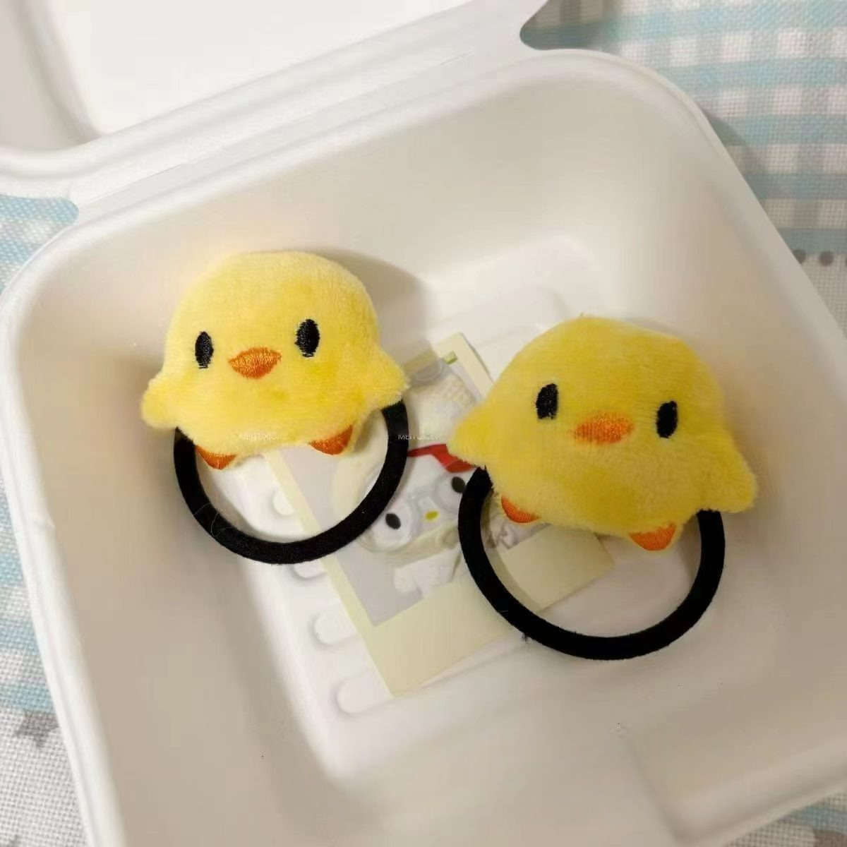동물 머리끈 돼지 병아리 오리 푸들 강아지 머리끈 스크런치 헤어악세사리 헤어밴드 헤어끈 이미지 8