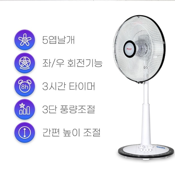 신일 스탠드선풍기 35cm 가정용 거실 원룸 좌석용 키높이선풍기 - 상세 이미지 4