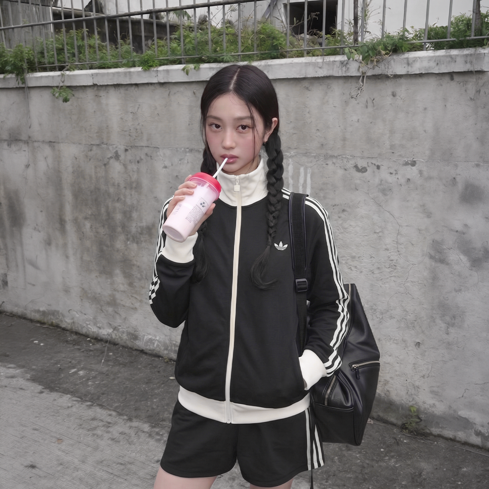 아디다스 져지 저지 트레이닝복 트랙탑 츄리닝 내추럴블랙화이트, XS - 상세 이미지 5