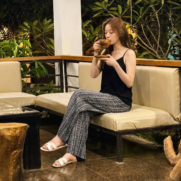 오리엔트 플리츠 주름바지 냉감팬츠 여성용 - 상세 이미지 5