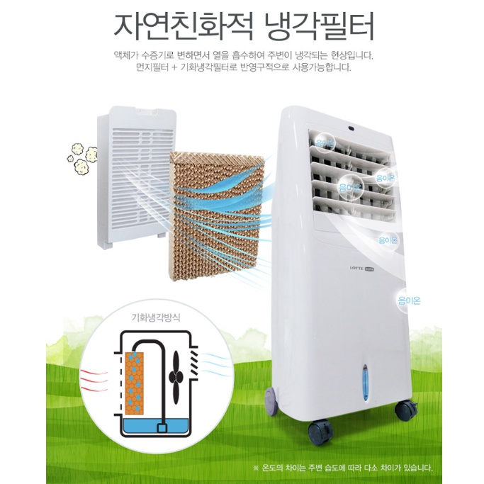 가정용 이동식 에어쿨러 9리터 음이온 공기청정 대용량 파워냉풍기 이미지 6