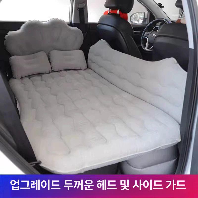 차량용 뒷좌석 에어매트 자동차 SUV 차박 여행용 공기 침대 블랙 - 상세 이미지 2
