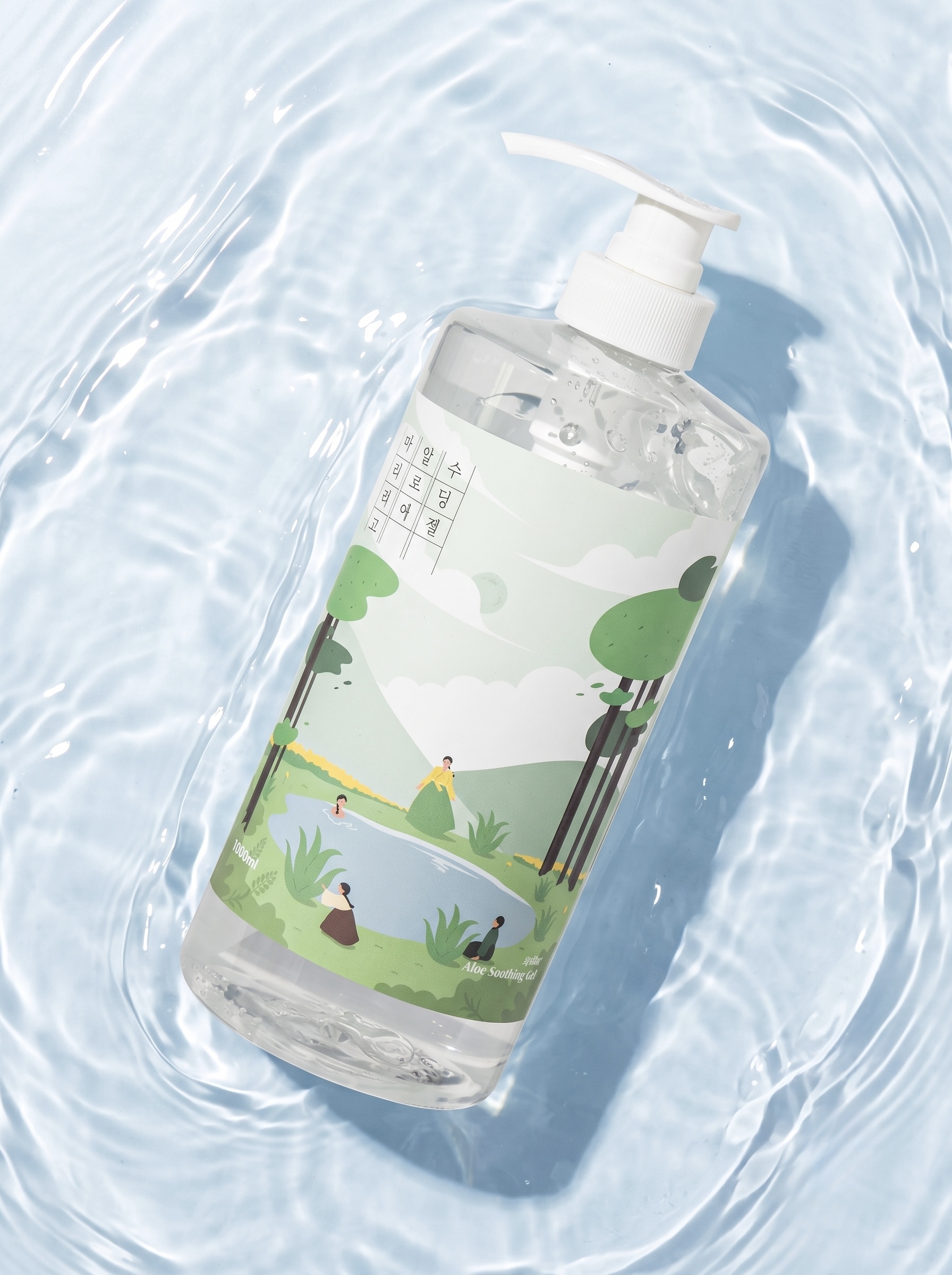 아리라끄 알로에수딩젤 1L 피부과 대용량 무알콜 아기수딩젤 쿨링 바디로션 - 상세 이미지 5