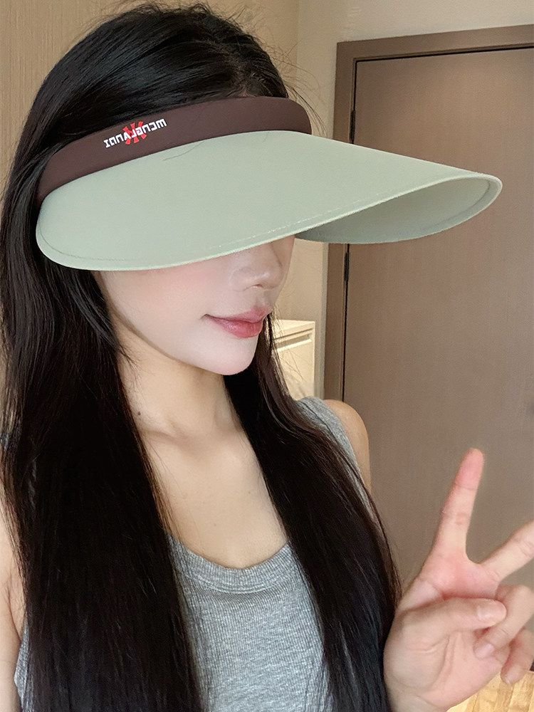 여성 헤어 밴드 썬캡 모자 아웃도어 비치 썬햇 골프 바캉스 - 상세 이미지 3