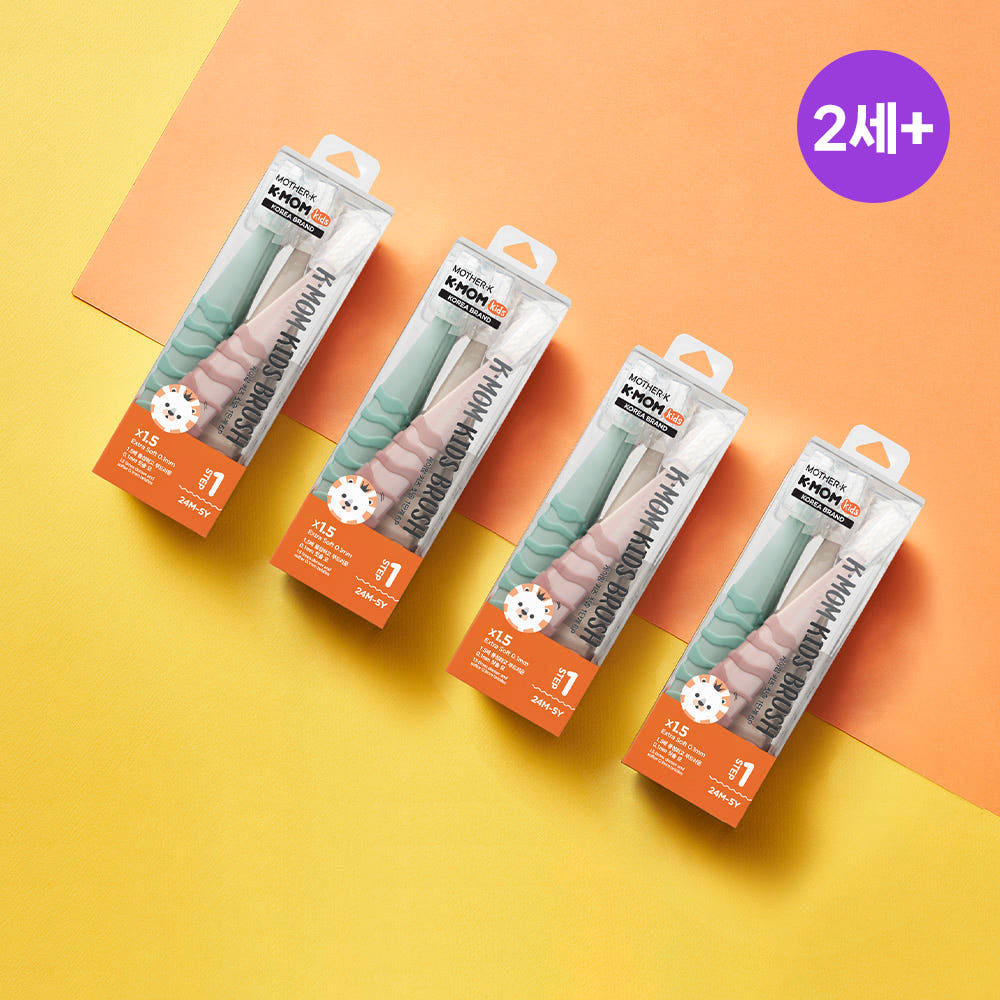 케이맘 키즈칫솔 1단계 6P × 4세트  (박스형/믹스) / 총24P 유아구강 어린이칫솔 - 상품 이미지