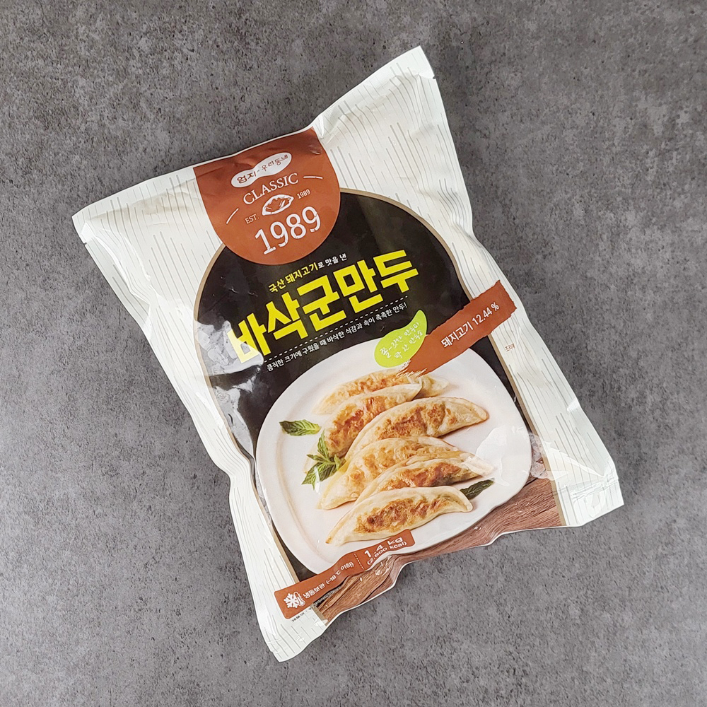 엄지 맛있는 바삭군만두 1.4kg x 6개 냉동 튀김 납작만두 업소용 - 상품 이미지
