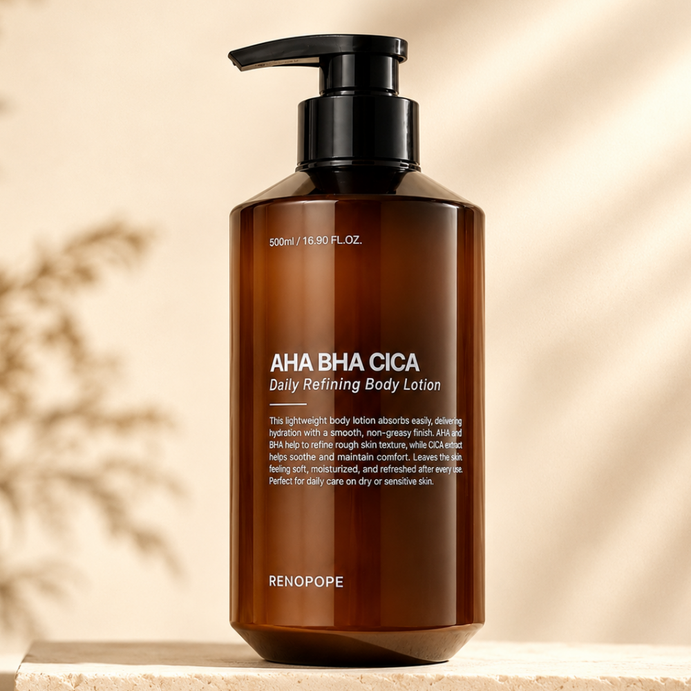 레노포프 AHA BHA CICA 바디로션 닭살피부 몸드름 모공각화증 각질케어 진정 고보습 - 상품 이미지