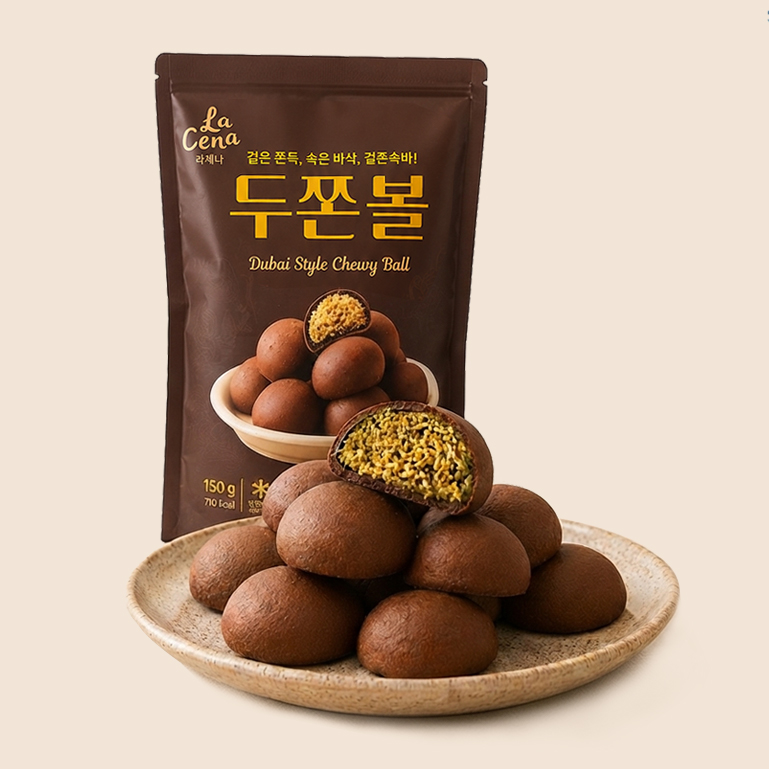 참도깨비 두바이 두쫀볼 150g 쫀득쿠키 두쫀쿠 5개입 - 상세 이미지 3