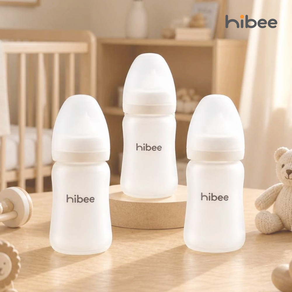 하이비 실리콘 코팅 안심 유리젖병 160ml 트리플팩 - 상품 이미지