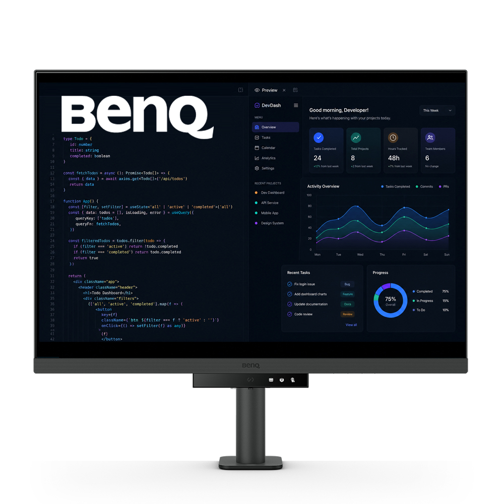 BenQ RD280UA 아이케어 무결점 멀티스탠드 모니터 (IPS/4K+/코딩) - 상품 이미지