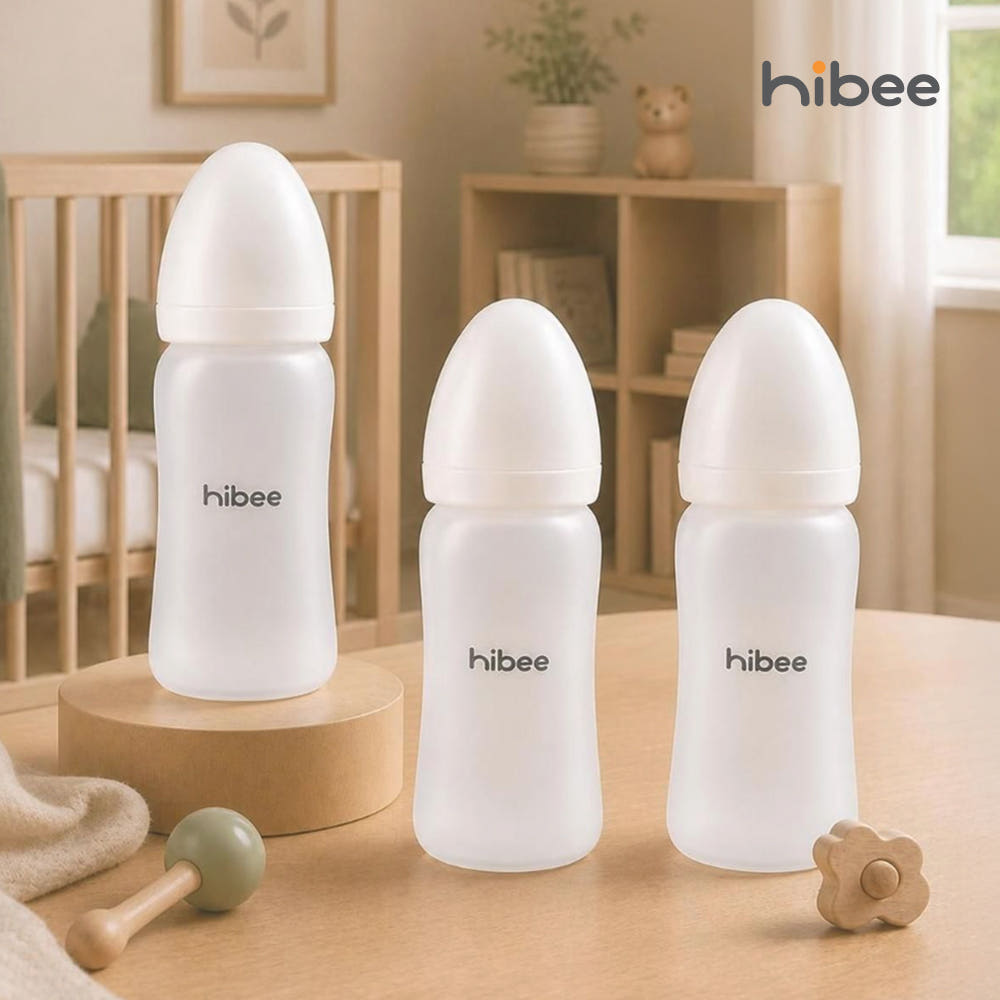 하이비 실리콘 코팅 안심 유리젖병 240ml 트리플팩 - 상품 이미지