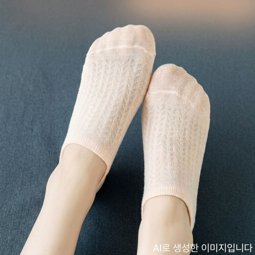 면페이크삭스 벗겨지지않는페이크삭스 짧은양말 매쉬덧신 - 상품 이미지