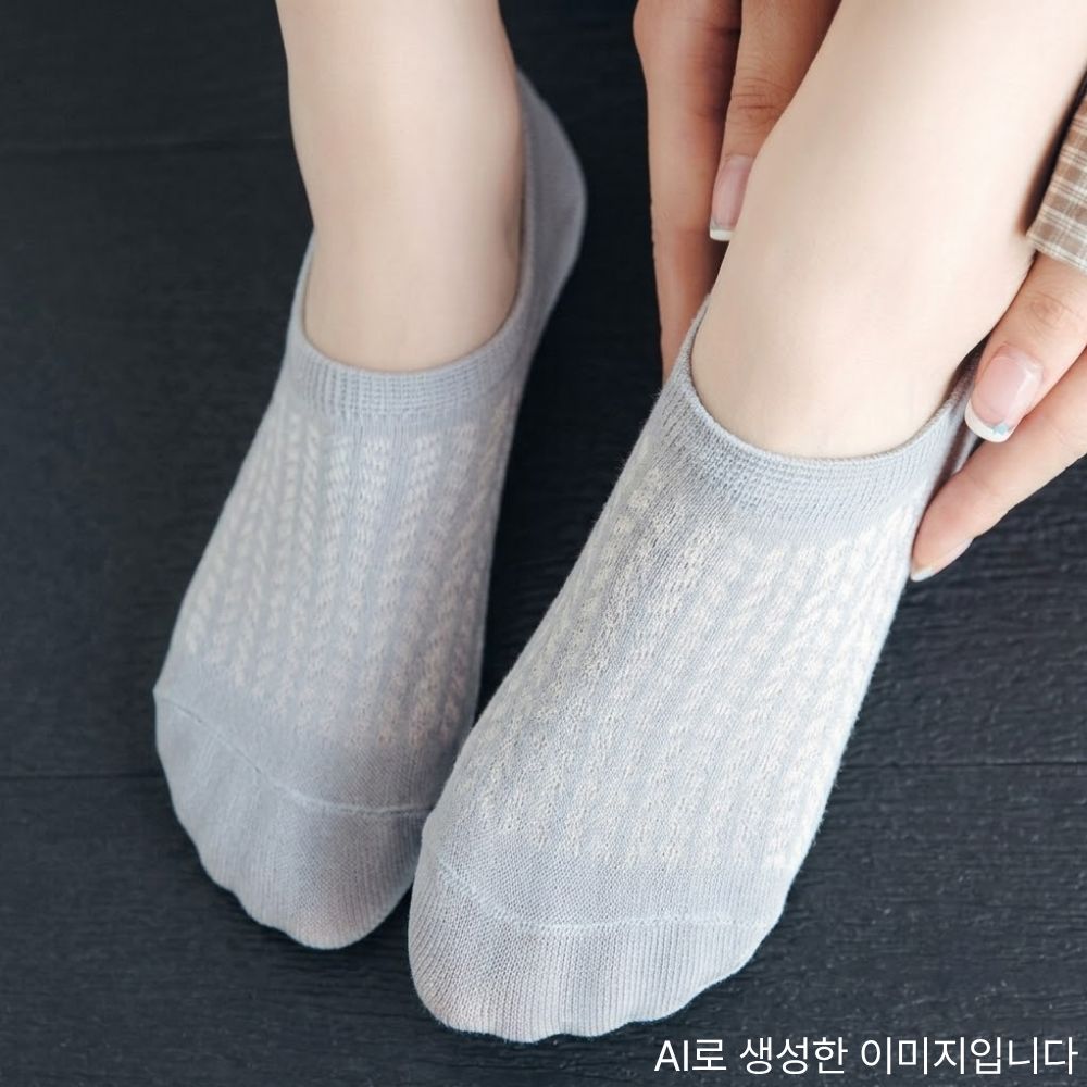 발등양말 덧양말 안벗겨지는덧신 면덧신 여름용 보육교사 - 상품 이미지