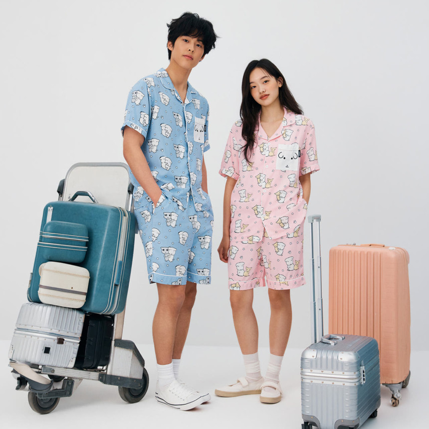 [N배송] 스파오 콜라보 반팔 파자마 모음 (가나디,산리오,먼작귀,망곰이,담곰이,리락쿠마,짱구,해리포터,몰티즈)