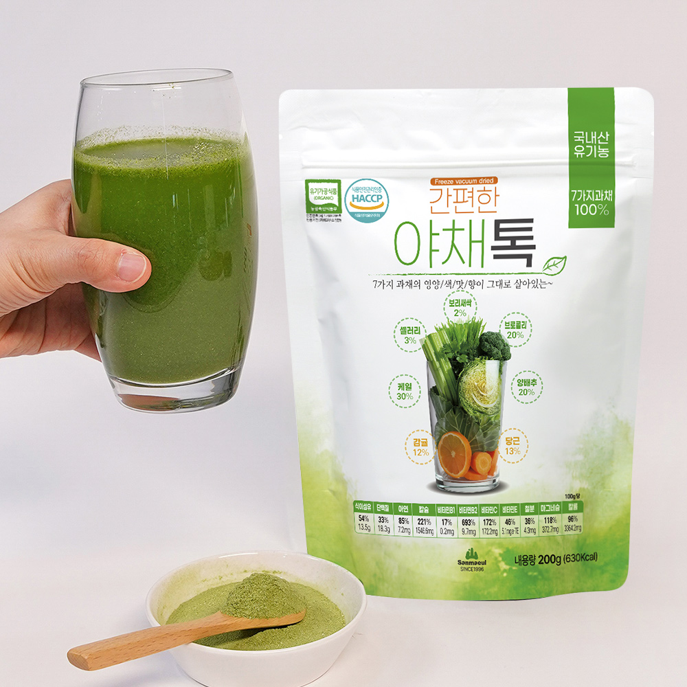 유기농 야채톡 산마을 동결건조 생식 7가지 야채가루 200g, 1개 - 상세 이미지 5