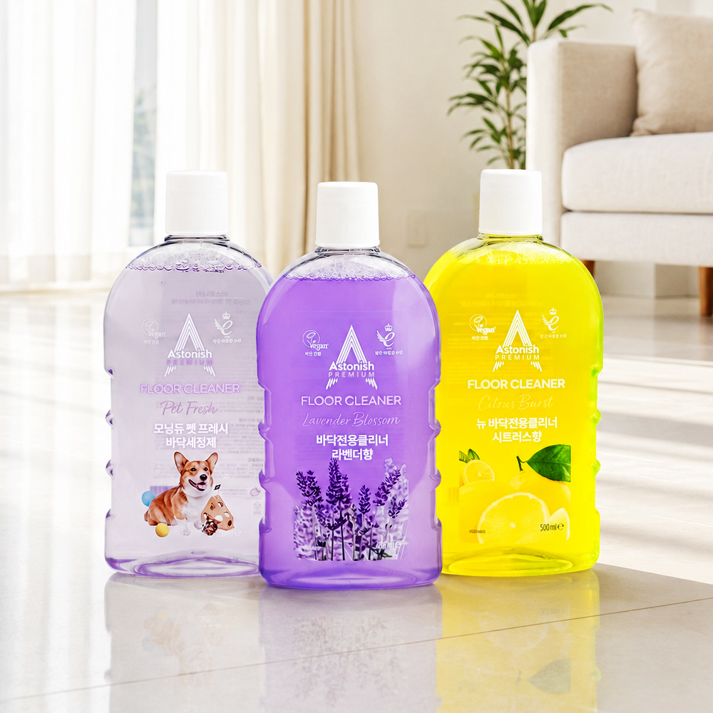 네이버 아스토니쉬 바닥 클리너 500ml 광택 오염 물걸레 청소 라벤더/시트러스/펫프레시 택1