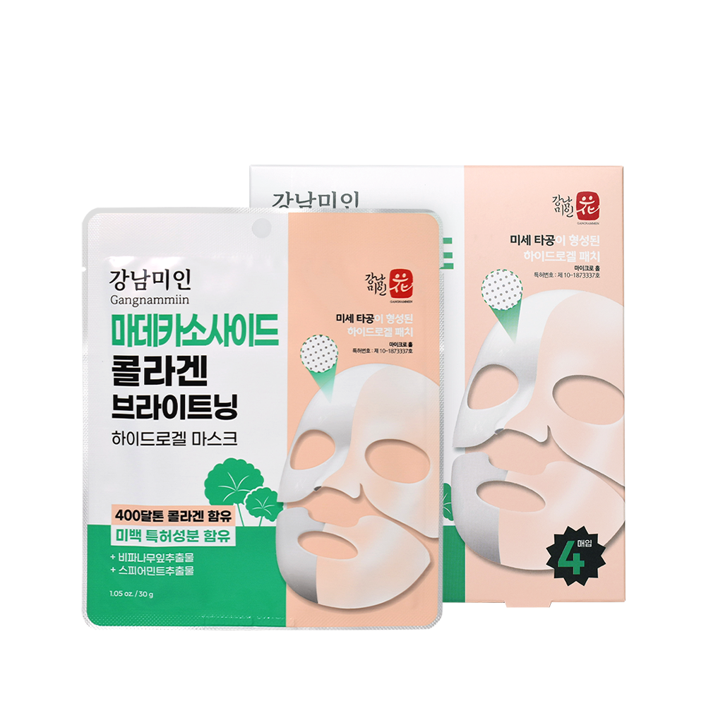 강남미인 마데카소사이드 콜라겐 브라이트닝 하이드로겔 마스크 4매입 - 상세 이미지 4
