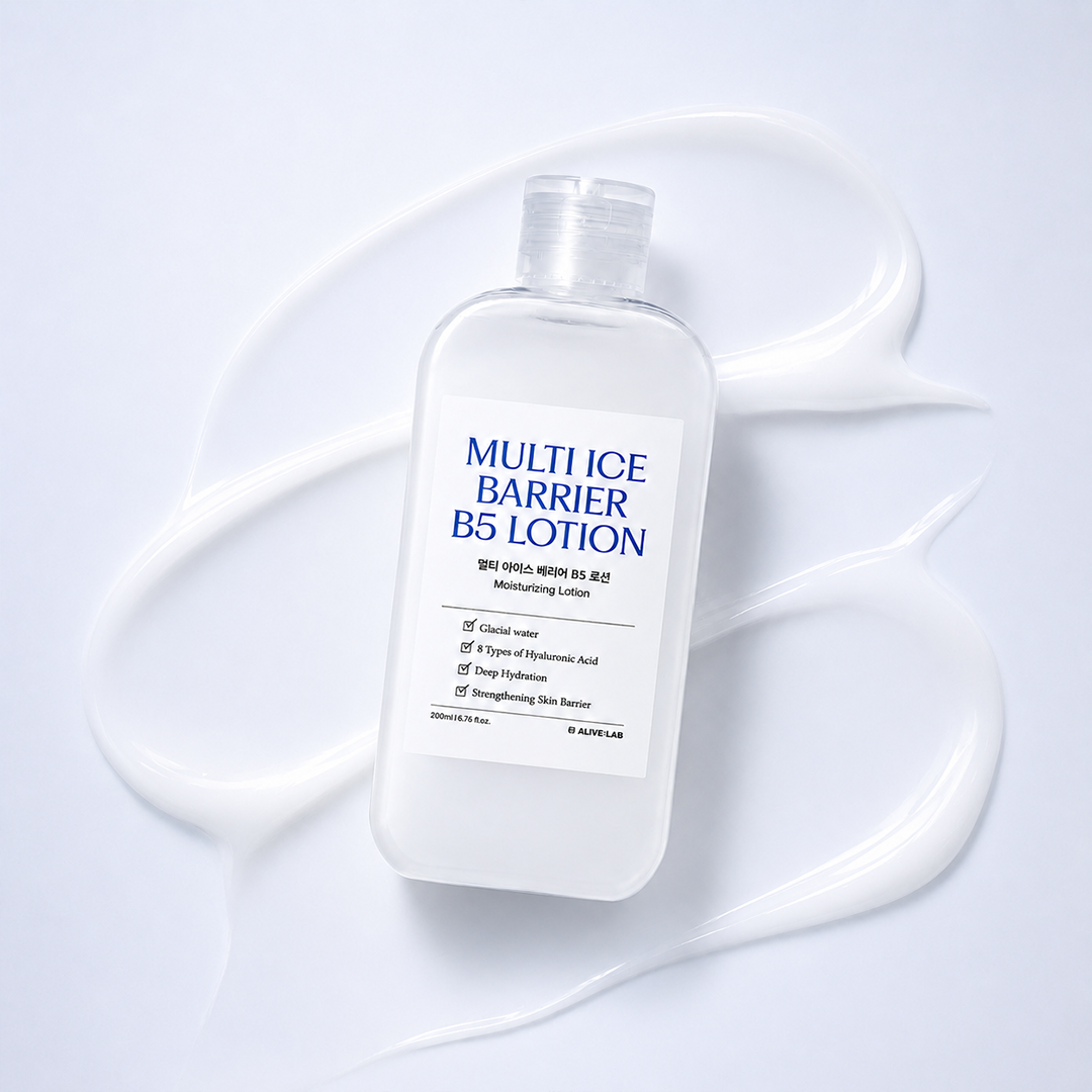 얼라이브랩 멀티 아이스 하이드로 B5 토너 200ml X 멀티 아이스 배리어 B5 로션  2종 세트 200ml 빙하수 속수분 충전 세트 이미지 7
