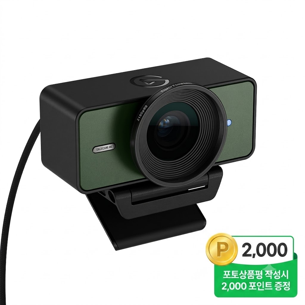 엘가토 Facecam 4K 페이스캠 60FPS 화상회의 스트리밍 카메라 초고해상도 4K화질 - 상품 이미지