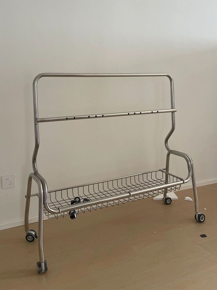이동식 TV 스탠드 브라켓 거치대 대형 회의실 매장 브라운 보드형 120x36x90cm 이미지 6