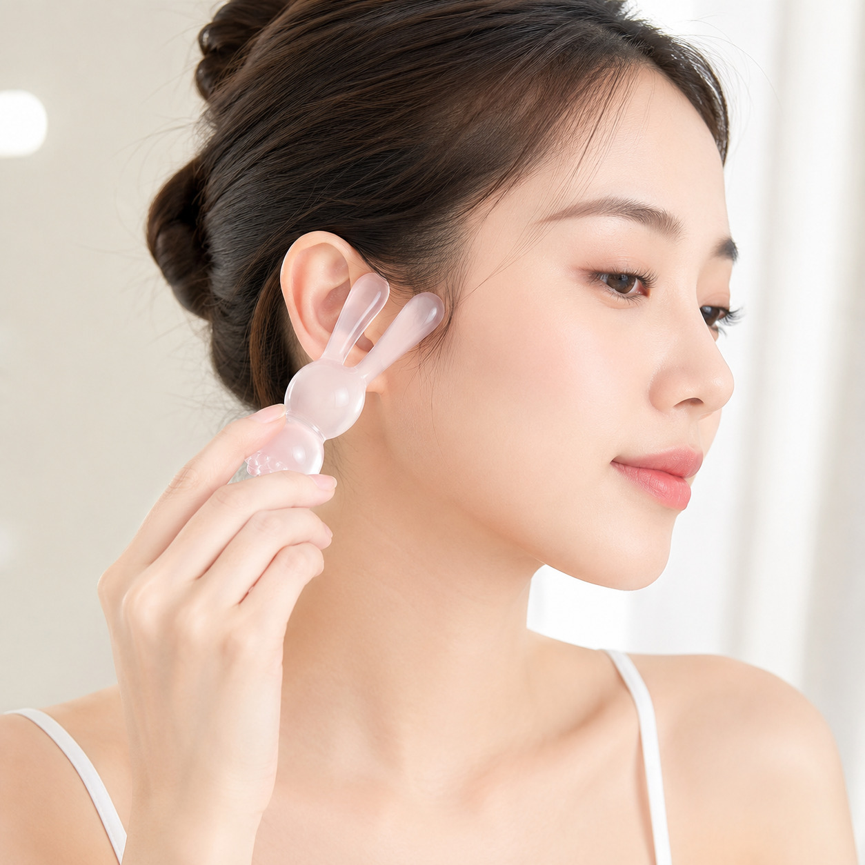 영롱한 토끼 괄사 마사지기 승모근 바디 몸 두피 얼굴 괄사 마사지 경락 지압 안마 안마기 이미지 7