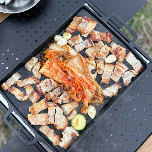 아베나키 IGT 사각 전골 그리들 32cm 캠핑 전골 불판 이미지 6