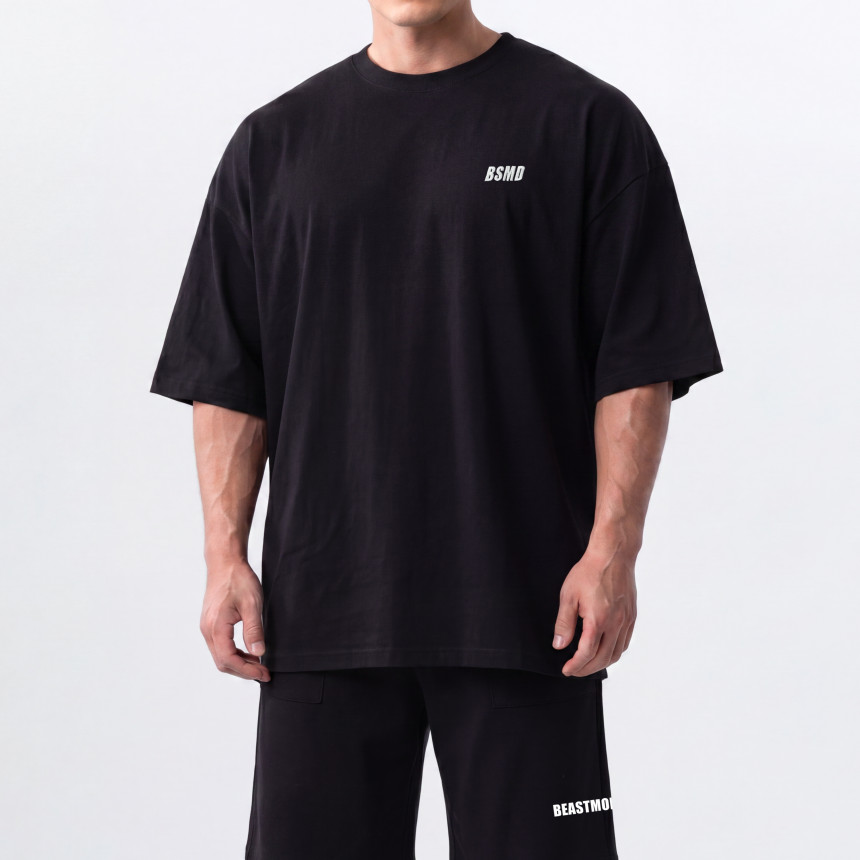 비스트모드 실켓 컴팩 헬스 오버핏 반팔 기능성 쿨링 티셔츠 짐웨어 BSMD