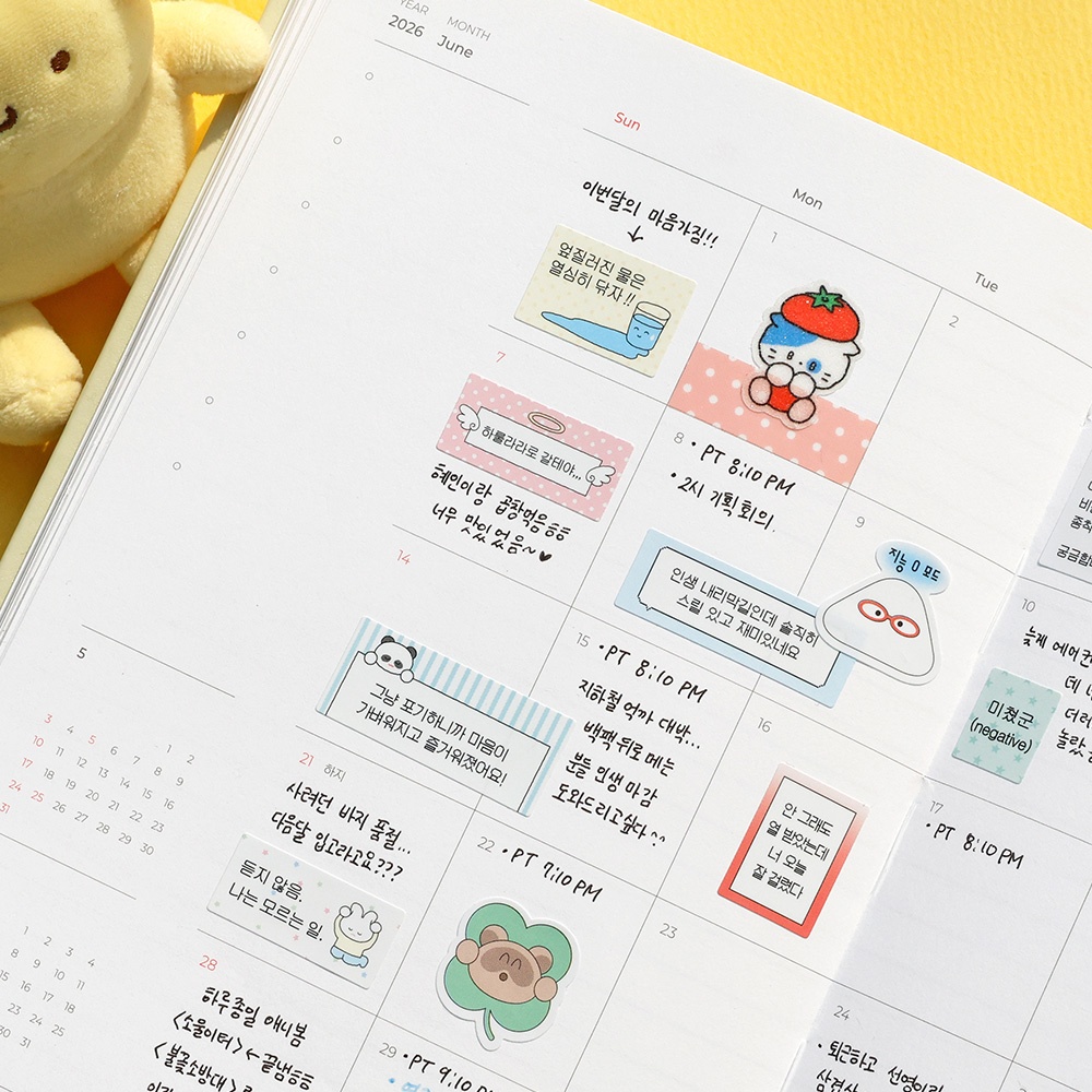 라벨 다꾸 스티커 세트 노트북 핸드폰 달력 다이어리 꾸미기 폰꾸 - 상세 이미지 3