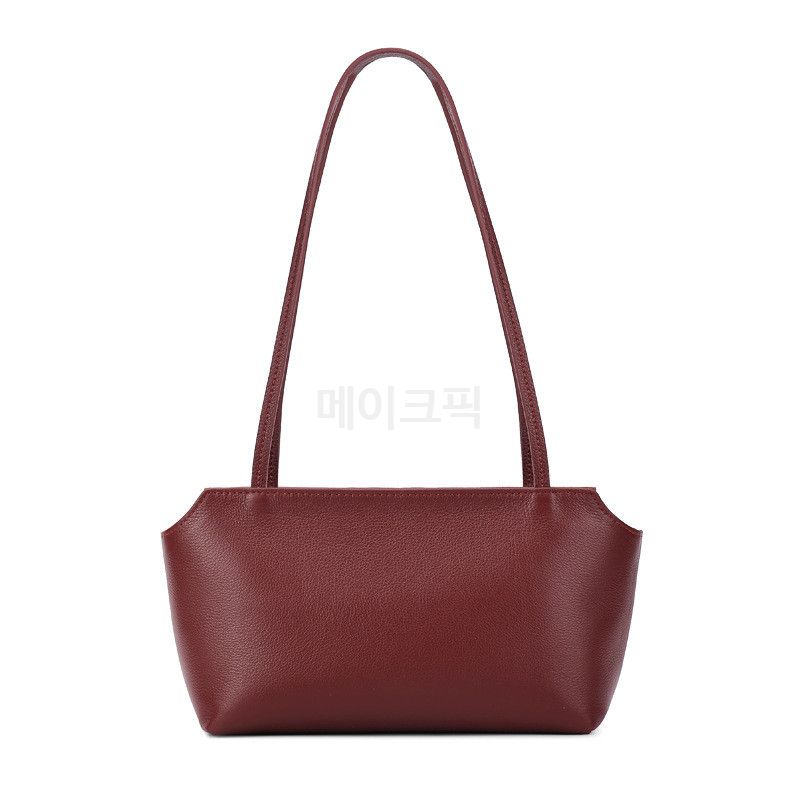 메이크픽 천연소가죽 가벼운 언더암 숄더백 클래식한 기본형 디자인의 데일리 가방 이미지 8