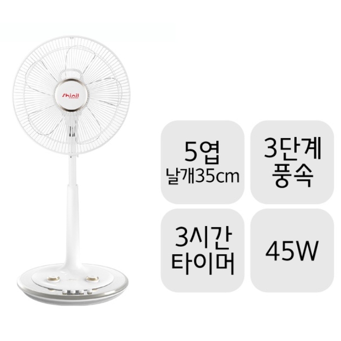 신일 35cm 좌석용선풍기 가정용 원룸 거실 침실 타이머 스탠드선풍기 - 상세 이미지 4