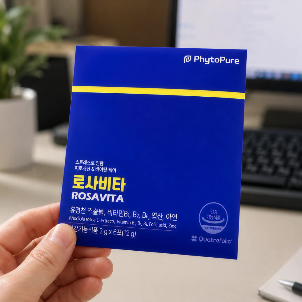 네이버 로사비타 홍경천 추출물 스트레스 피로개선 영양제 6포