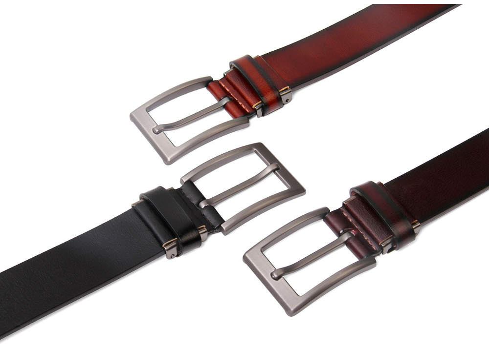 DK 남성 소가죽 통가죽 벨트 남자 캐주얼 정장 핀버클 허리띠 32mm 선물용 - 상세 이미지 3
