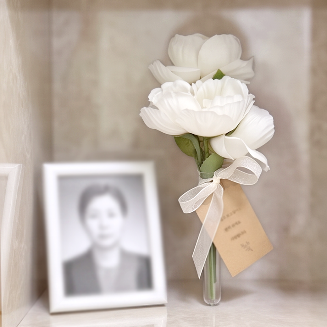 납골당 봉안당 꾸미기 조화 추모 꽃다발 꽃장식 상품 이미지