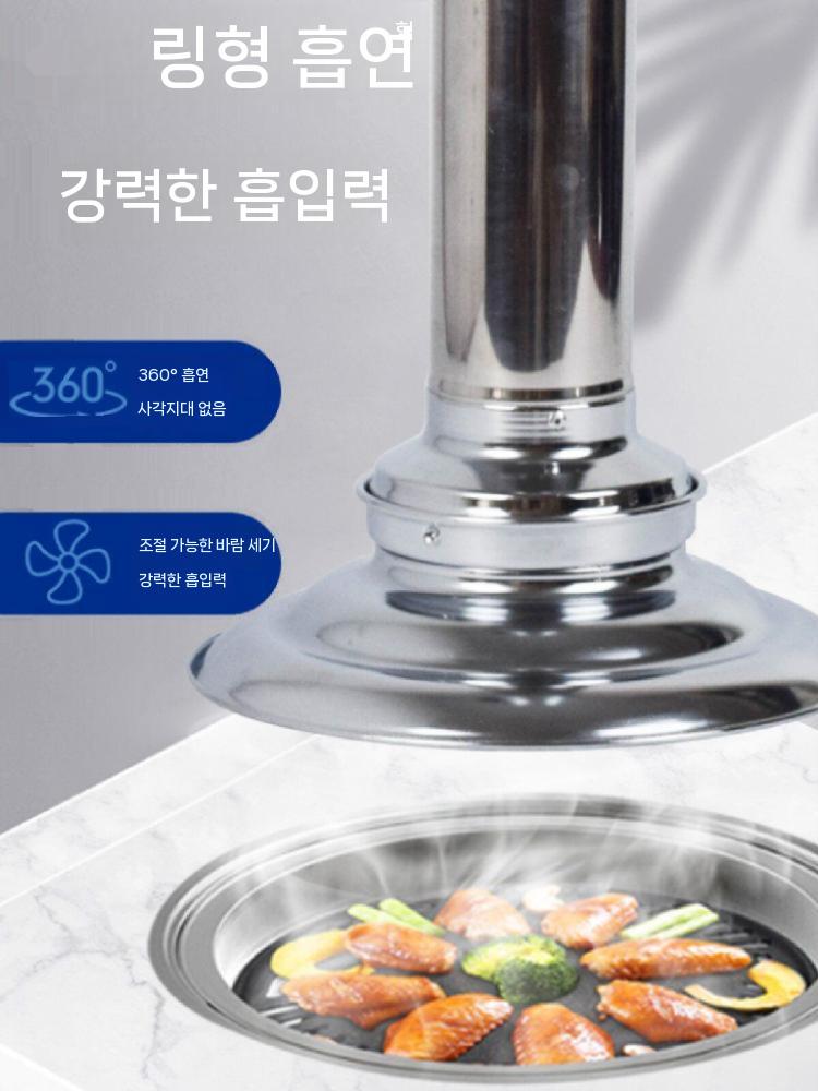 고깃집 후드 덕트 환기 배기관 자바라 흡입기 환기팬 실버 - 상세 이미지 3