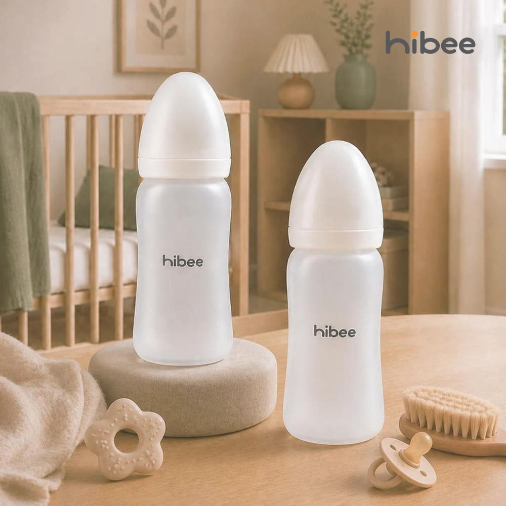 하이비 실리콘 코팅 유리 젖병 240ml 노꼭지 트윈팩 - 상품 이미지