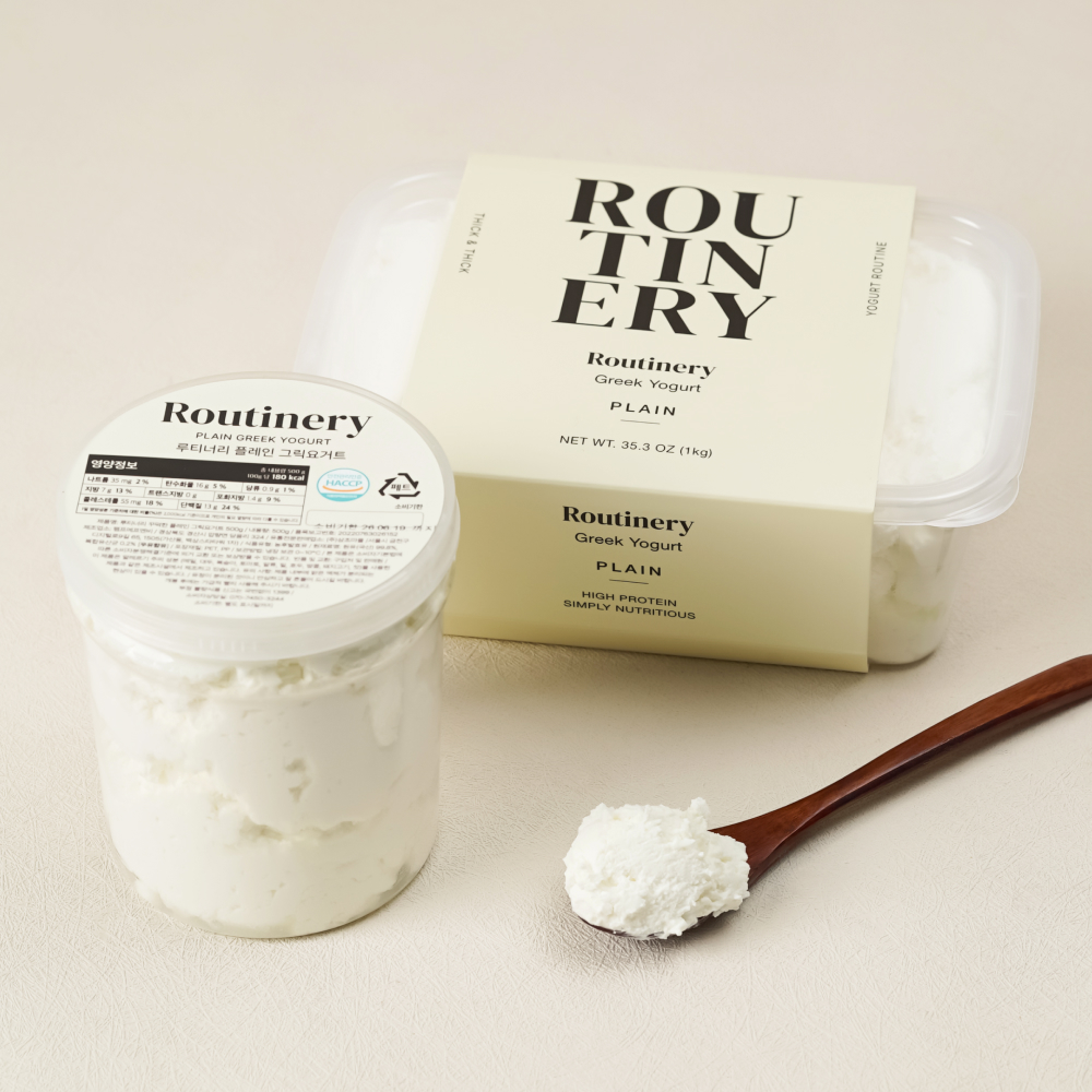 [루티너리] 1A 등급 원유 꾸덕한 플레인 그릭요거트 500g / 1kg - 상세 이미지 4
