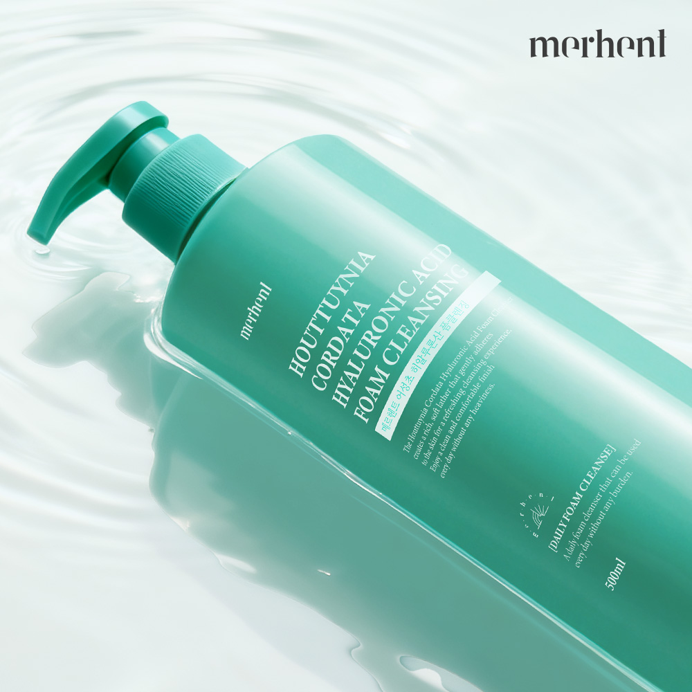 1+1 메르헨트 어성초 히알루론산 클렌징폼 500ml 대용량 세안제 저자극 딥클렌징 - 상세 이미지 2