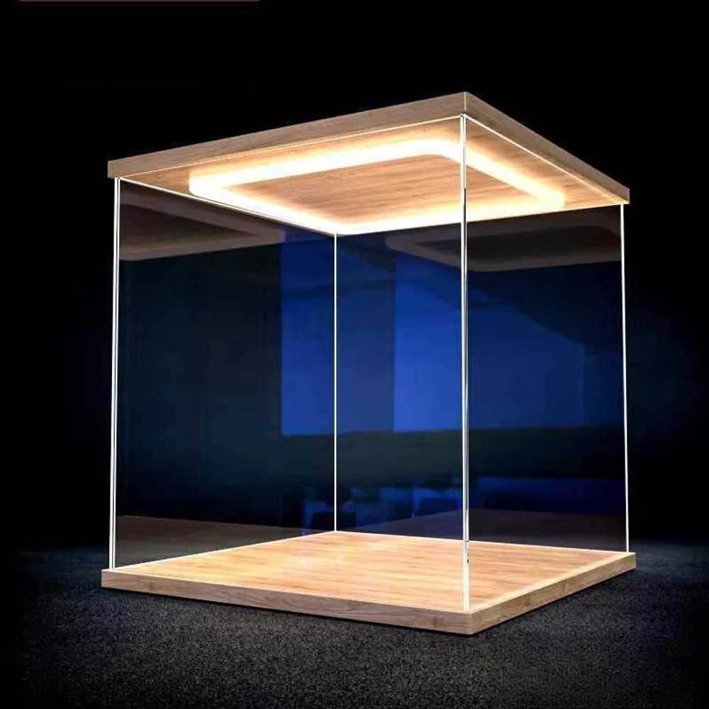 피규어 전시 케이스 보관함 상자 아크릴 진열장 LED 15x15x15cm - 상품 이미지