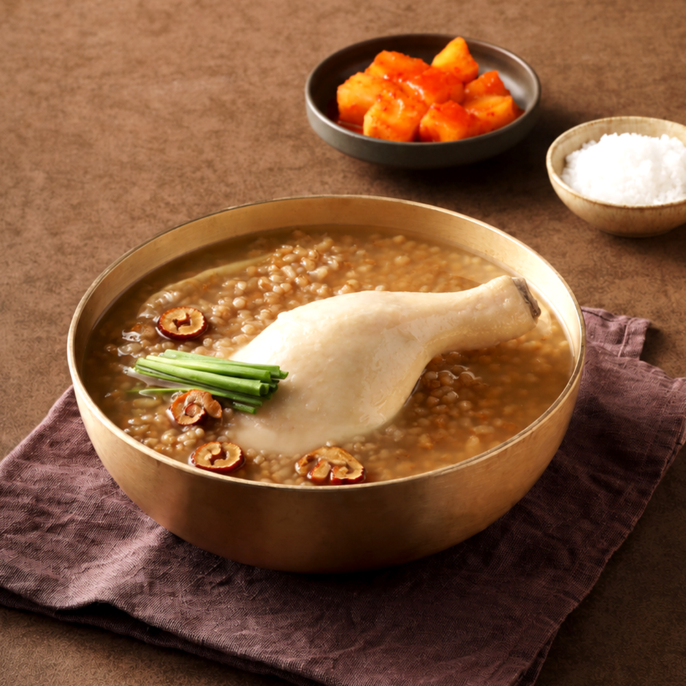 닭다리 삼계탕 밀키트 간편국 즉석 국물 요리 실온보관 바른 600g 1개 - 상품 이미지
